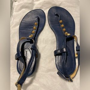 Sandals, blue, BALENCIAGA, size 37 1/2. Used.